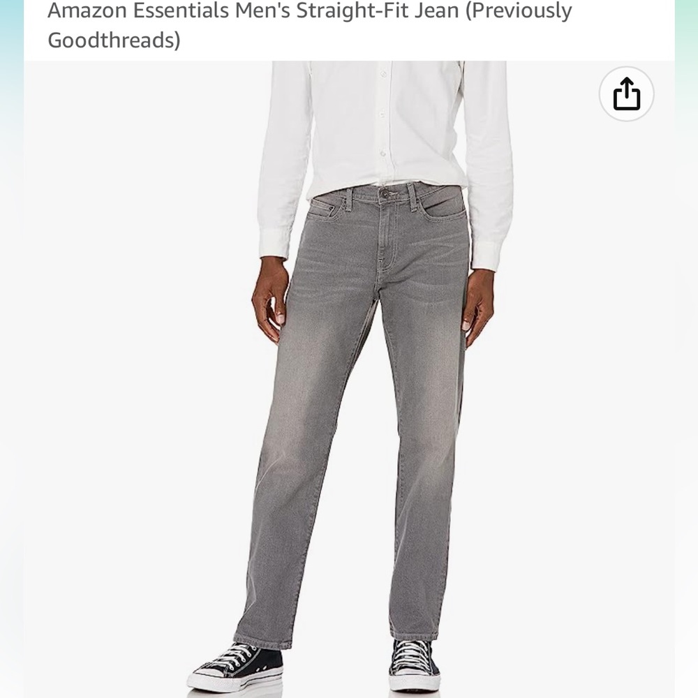 Amazon Essentials straight leg fit men’s jean (formerly good threads) NWT!